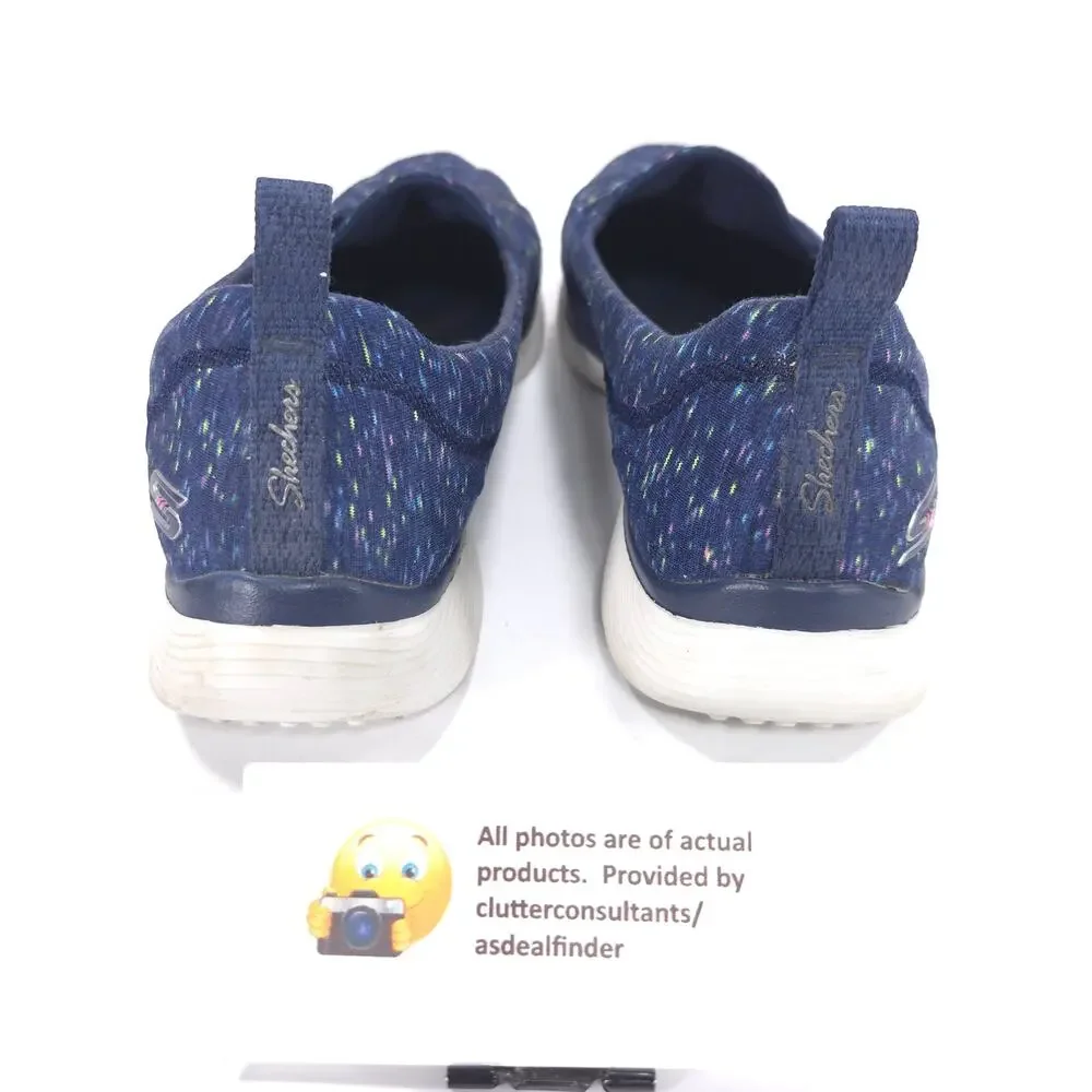 Skechers Microburst Slip On Walking Athletic Shoe Womens Size 8 104077 Blue